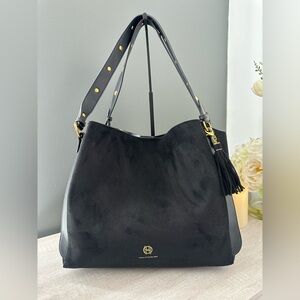 House of Harlow 1960 Black Suede Shoulder Bag VERY NICE! NWOT